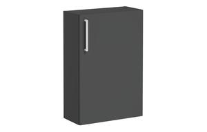 VitrA Root Flat 55cm 1 Door Slim Lower/Base Unit (RH Hinge) - Matt Storm Grey